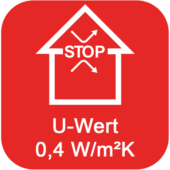 U Wert 0,4 W/2K