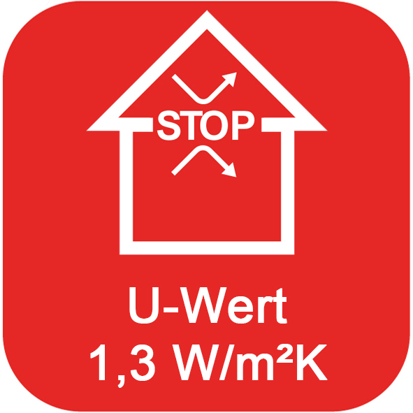 U Wert 1,3 W/2K