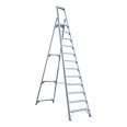 ASC Eurostairs Stufenstehleiter einseitig eloxiert mit Plattform 12 Stufen ASC Eurostairs Stufenstehleiter einseitig eloxiert mit Plattform 12 Stufen-small