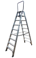 ASC Stufenstehleiter DT-9 doppelseitig 9 Stufen mit 4,27m Arbeitshöhe