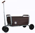 Beachtrekker faltbarer Bollerwagen Life mit integrierter Feststellbremse Braun und Luftreifen