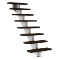 Dolle Außentreppe Gardenstep 80cm breit 8 Stufen Trimax dunkelbraun 148-180cm Steigungshöhe ohne Geländer
