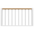 Dolle Brüstungsgeländer 1m lang aus Buche weiß mit Rechteckstäben für Raumspartreppe Paris, Burgau oder Bern