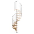 Dolle Spindeltreppe Montreal Buche/weiß 252-282cm Geschosshöhe Ø120cm