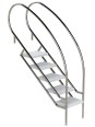 Eichenwald Pooltreppe Modell 08.2 Miami Swing Beckentiefe 1399mm Ausladung 1338mm 5 ABS-Stufen