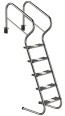 Eichenwald Poolleiter Modell 53 Treppenleiter mit Sicherheitsstufe Leiterlänge 1562mm 5 Stufen