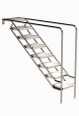 Eichenwald Pooltreppe Modell 08.3 Miami nur Unterteil Beckentiefe 1999mm 8 Edelstahl-Waffelblech-Stufen