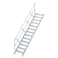 Euroline 510 Treppe 45° 800mm Stufenbreite 13 Stufen Alu gerieft