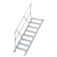 Euroline 510 Treppe 45° 1000mm Stufenbreite 8 Stufen Alu gerieft