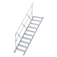 Euroline 510 Treppe 45° 1000mm Stufenbreite 10 Stufen Alu gerieft