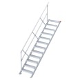 Euroline 510 Treppe 45° 1000mm Stufenbreite 12 Stufen Alu gerieft
