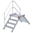 Euroline 512 Überstieg 45° 600mm Stufenbreite 2x4 Stufen Alu gerieft Euroline 512 Überstieg 45° 600mm Stufenbreite 2x4 Stufen Alu gerieft-small