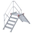 Euroline 512 Überstieg 45° 600mm Stufenbreite 2x5 Stufen Alu gerieft Euroline 512 Überstieg 45° 600mm Stufenbreite 2x5 Stufen Alu gerieft-small