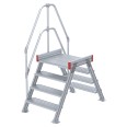 Euroline 512 Überstieg 60° 800mm Stufenbreite 2x4 Stufen Alu gerieft Euroline 512 Überstieg 60° 800mm Stufenbreite 2x4 Stufen Alu gerieft-small
