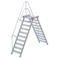 Euroline 512 Überstieg 60° 800mm Stufenbreite 2x10 Stufen Alu gerieft Euroline 512 Überstieg 60° 800mm Stufenbreite 2x10 Stufen Alu gerieft-small