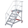 Euroline 513 Wartungsbühne 45° 600mm Stufenbreite 6 Stufen Alu gerieft