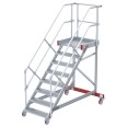 Euroline 513 Wartungsbühne 45° 600mm Stufenbreite 8 Stufen Alu gerieft