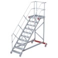 Euroline 513 Wartungsbühne 45° 800mm Stufenbreite 10 Stufen Alu gerieft