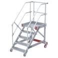 Euroline 513 Wartungsbühne 45° 1000mm Stufenbreite 5 Stufen Alu gerieft