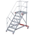 Euroline 513 Wartungsbühne 45° 1000mm Stufenbreite 7 Stufen Alu gerieft