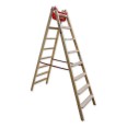 Euroline Holz Stufenstehleiter mit Comfort-Stufen mit Werkzeugablage 2x8 Stufen Euroline Holz Stufenstehleiter mit Comfort-Stufen mit Werkzeugablage 2x8 Stufen-small