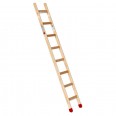 Euroline Holz Sprossenanlegeleiter inkl. 2 rutschsichere Leiterfüße 8 Sprossen-small