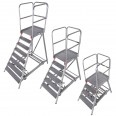 Euroline Premium 515 Mobile Podesttreppe einseitig, fahrbar mit Zentralfeststellung Euroline Premium 515 Mobile Podesttreppe einseitig, fahrbar mit Zentralfeststellung-small
