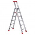 Euroline Premium 32577 Stufenstehleiter mit Sicherheitsbrücke 5 Stufen