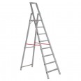 Euroline 22577 Stufenstehleiter mit Sicherheitsbrücke 8 Stufen