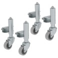 MUNK Satz Feder-Bremsrollen Ø50mm für Podest mit 3-4 Stufen 4 Stück-small
