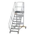 MUNK Plattformtreppe fahrbar 45° Stufenbreite 800mm 9 Stufen