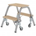 MUNK Stahl-Holz-Tritt mit Brems-Lenkrollen 2  Stufen MUNK Stahl-Holz-Tritt mit Brems-Lenkrollen 2  Stufen-small