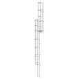 MUNK ortsfeste Steigleitern Aluminium eloxiert, 11,76m SH PG1