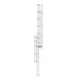 MUNK ortsfeste Steigleitern Aluminium eloxiert, 11,76m SH PG2