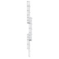 MUNK ortsfeste Steigleitern Aluminium eloxiert, 15,96m SH PG2
