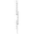 MUNK ortsfeste Steigleitern Aluminium eloxiert, 16,80m SH PG2