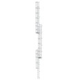 MUNK ortsfeste Steigleitern Aluminium eloxiert, 17,64m SH PG2