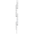 MUNK ortsfeste Steigleitern Aluminium eloxiert, 18,76m SH PG2