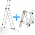 Hailo ProfiLOT Kombileiter 2x9 + 1x8 Sprossen inkl. Tritt Hailo ProfiLOT Kombileiter 2x9 + 1x8 Sprossen inkl. Tritt-small