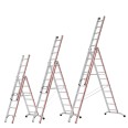 Hymer Stufenmehrzweckleiter mit Wandlaufrollen 3-teilig Hymer Stufenmehrzweckleiter mit Wandlaufrollen 3-teilig-small