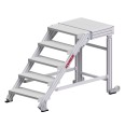 Hymer Treppenpodest mit großflächiger Plattform und 2 Rollen 0,6m Stufenbreite 5 Stufen
