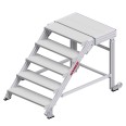 Hymer Treppenpodest mit großflächiger Plattform und 2 Rollen 0,8m Stufenbreite 5 Stufen