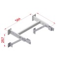 Hymer Wandkonsole Stahl verzinkt verstellbar 0,4-0,6m