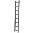 Iller Aluminium Dachleiter mit hochwertiger Pulverbeschichtung 8 Sprossen Anthrazit