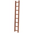 Iller Aluminium Dachleiter mit hochwertiger Pulverbeschichtung 14 Sprossen Braun