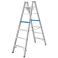 Iller Stufen Stehleiter Alu Ergo Plus eloxiert 2x8 Stufen