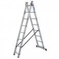 Krause Corda Aluminium-Mehrzweckleiter mit Dreifachfunktion 2x8 Sprossen-small