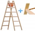 Layher 1059 Holzstehleiter mit Breitsprossen Layher 1059 Holzstehleiter mit Breitsprossen-small