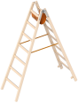 Layher 1038 Holzstehleiter 2x7 Sprossen Layher 1038 Holzstehleiter 2x7 Sprossen-small