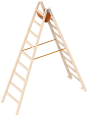 Layher 1038 Holzstehleiter 2x9 Sprossen Layher 1038 Holzstehleiter 2x9 Sprossen-small